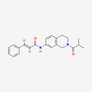 molecular formula C22H24N2O2 B2957241 N-(2-isobutyryl-1,2,3,4-tetrahydroisoquinolin-7-yl)cinnamamide CAS No. 1207061-48-0