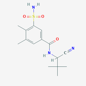 N-(1-Cyano-2,2-dimethylpropyl)-3,4-dimethyl-5-sulfamoylbenzamide