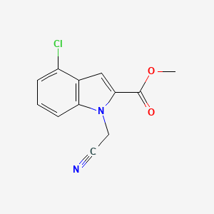 molecular formula C12H9ClN2O2 B2957269 Methyl 4-chloro-1-(cyanomethyl)indole-2-carboxylate CAS No. 1803584-84-0