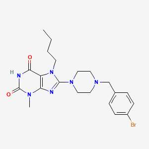 8-(4-(4-bromobenzyl)piperazin-1-yl)-7-butyl-3-methyl-1H-purine-2,6(3H,7H)-dione