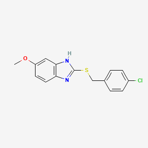 2-[(4-chlorophenyl)methylsulfanyl]-6-methoxy-1H-benzimidazole