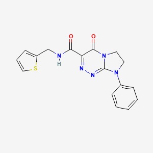 4-oxo-8-phenyl-N-(thiophen-2-ylmethyl)-4,6,7,8-tetrahydroimidazo[2,1-c][1,2,4]triazine-3-carboxamide
