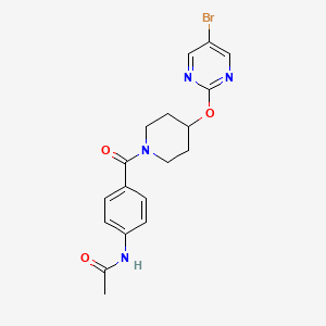N-[4-[4-(5-Bromopyrimidin-2-yl)oxypiperidine-1-carbonyl]phenyl]acetamide