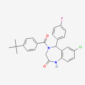4-(4-tert-butylbenzoyl)-7-chloro-5-(4-fluorophenyl)-3,5-dihydro-1H-1,4-benzodiazepin-2-one