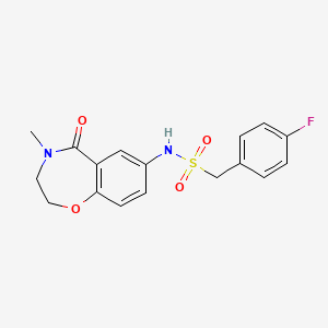 1-(4-fluorophenyl)-N-(4-methyl-5-oxo-2,3,4,5-tetrahydrobenzo[f][1,4]oxazepin-7-yl)methanesulfonamide