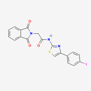 2-(1,3-dioxoisoindol-2-yl)-N-[4-(4-iodophenyl)-1,3-thiazol-2-yl]acetamide