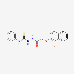 molecular formula C19H16BrN3O2S B2957412 2-[(1-bromonaphthalen-2-yl)oxy]-N-[(phenylcarbamothioyl)amino]acetamide CAS No. 349469-29-0