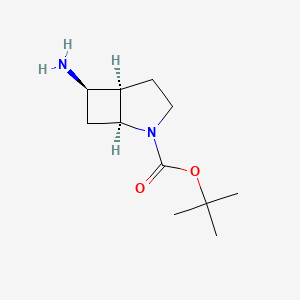 molecular formula C11H20N2O2 B2957476 rac-tert-butyl(1R,5S,6S)-6-amino-2-azabicyclo[3.2.0]heptane-2-carboxylate CAS No. 1314393-24-2