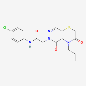 molecular formula C17H15ClN4O3S B2957498 N-(4-chlorophenyl)-2-[3,5-dioxo-4-(prop-2-en-1-yl)-2H,3H,4H,5H,6H-pyridazino[4,5-b][1,4]thiazin-6-yl]acetamide CAS No. 1251597-88-2