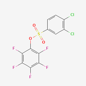 molecular formula C12H3Cl2F5O3S B2957501 2,3,4,5,6-Pentafluorophenyl 3,4-dichlorobenzenesulfonate CAS No. 885949-53-1