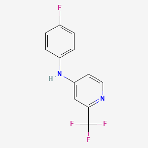 molecular formula C12H8F4N2 B2957524 N-(4-fluorophenyl)-2-(trifluoromethyl)pyridin-4-amine CAS No. 338393-31-0