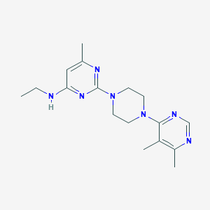 molecular formula C17H25N7 B2957548 2-[4-(5,6-dimethylpyrimidin-4-yl)piperazin-1-yl]-N-ethyl-6-methylpyrimidin-4-amine CAS No. 2415633-71-3