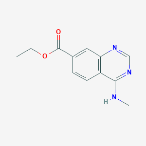 molecular formula C12H13N3O2 B2957557 Ethyl 4-(methylamino)quinazoline-7-carboxylate CAS No. 2248273-18-7