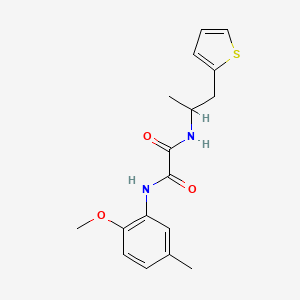 molecular formula C17H20N2O3S B2957629 N'-(2-methoxy-5-methylphenyl)-N-[1-(thiophen-2-yl)propan-2-yl]ethanediamide CAS No. 1209159-50-1