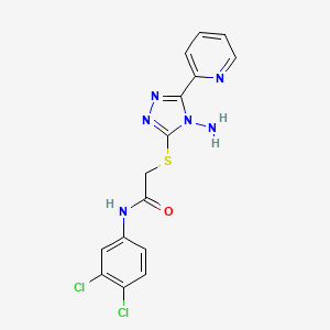 B2957641 2-{[4-amino-5-(pyridin-2-yl)-4H-1,2,4-triazol-3-yl]sulfanyl}-N-(3,4-dichlorophenyl)acetamide CAS No. 678557-37-4