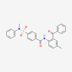 molecular formula C28H24N2O4S B2957661 N-(2-benzoyl-4-methylphenyl)-4-[methyl(phenyl)sulfamoyl]benzamide CAS No. 330189-22-5