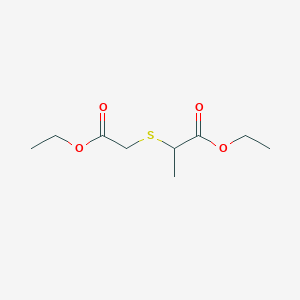 molecular formula C9H16O4S B2957686 Ethyl 2-((2-ethoxy-2-oxoethyl)thio)propanoate CAS No. 14719-35-8