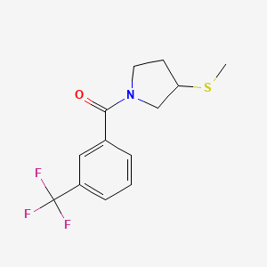 molecular formula C13H14F3NOS B2957734 3-(methylsulfanyl)-1-[3-(trifluoromethyl)benzoyl]pyrrolidine CAS No. 1797781-62-4
