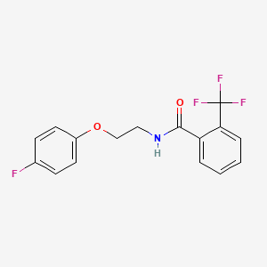 molecular formula C16H13F4NO2 B2957748 N-(2-(4-fluorophenoxy)ethyl)-2-(trifluoromethyl)benzamide CAS No. 1105210-13-6