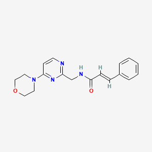molecular formula C18H20N4O2 B2957758 N-((4-morpholinopyrimidin-2-yl)methyl)cinnamamide CAS No. 1798282-08-2