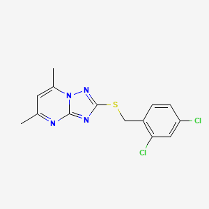 B2957776 2-[(2,4-Dichlorobenzyl)sulfanyl]-5,7-dimethyl[1,2,4]triazolo[1,5-a]pyrimidine CAS No. 262858-57-1