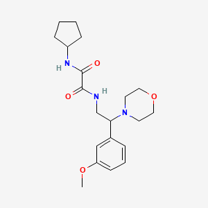 molecular formula C20H29N3O4 B2957800 N1-cyclopentyl-N2-(2-(3-methoxyphenyl)-2-morpholinoethyl)oxalamide CAS No. 942012-33-1