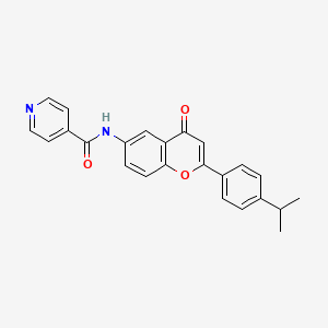 molecular formula C24H20N2O3 B2957822 N-(2-(4-isopropylphenyl)-4-oxo-4H-chromen-6-yl)isonicotinamide CAS No. 923211-44-3