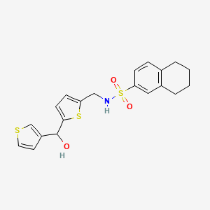 N-((5-(hydroxy(thiophen-3-yl)methyl)thiophen-2-yl)methyl)-5,6,7,8-tetrahydronaphthalene-2-sulfonamide