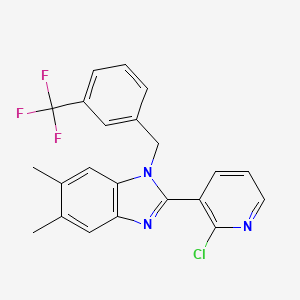 2-(2-chloro-3-pyridinyl)-5,6-dimethyl-1-[3-(trifluoromethyl)benzyl]-1H-1,3-benzimidazole