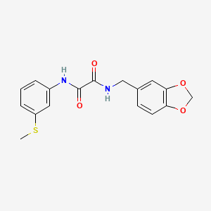 molecular formula C17H16N2O4S B2957837 N1-(benzo[d][1,3]dioxol-5-ylmethyl)-N2-(3-(methylthio)phenyl)oxalamide CAS No. 941921-50-2