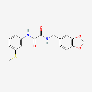 N1-(benzo[d][1,3]dioxol-5-ylmethyl)-N2-(3-(methylthio)phenyl)oxalamide
