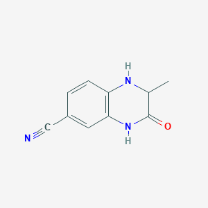 molecular formula C10H9N3O B2957838 2-Methyl-3-oxo-1,2,3,4-tetrahydroquinoxaline-6-carbonitrile CAS No. 1779348-31-0