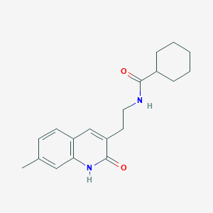 molecular formula C19H24N2O2 B2957855 N-[2-(7-methyl-2-oxo-1,2-dihydroquinolin-3-yl)ethyl]cyclohexanecarboxamide CAS No. 851405-12-4