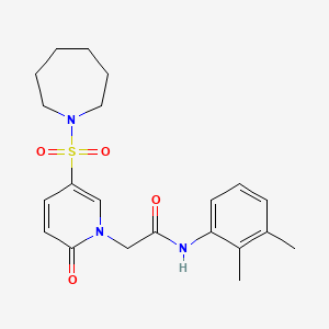 molecular formula C21H27N3O4S B2957860 2-[5-(azepane-1-sulfonyl)-2-oxo-1,2-dihydropyridin-1-yl]-N-(2,3-dimethylphenyl)acetamide CAS No. 1358672-14-6