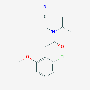 B2957868 2-(2-chloro-6-methoxyphenyl)-N-(cyanomethyl)-N-(propan-2-yl)acetamide CAS No. 1797620-40-6