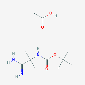 molecular formula C11H23N3O4 B2957885 tert-Butyl (1-amino-1-imino-2-methylpropan-2-yl)carbamate acetate CAS No. 1909326-26-6