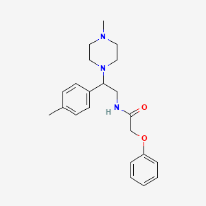 molecular formula C22H29N3O2 B2957887 N-[2-(4-methylphenyl)-2-(4-methylpiperazin-1-yl)ethyl]-2-phenoxyacetamide CAS No. 898448-76-5