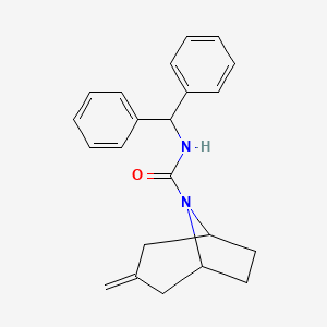 molecular formula C22H24N2O B2957889 N-(diphenylmethyl)-3-methylidene-8-azabicyclo[3.2.1]octane-8-carboxamide CAS No. 2319850-57-0