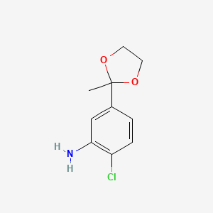 2-Chloro-5-(2-methyl-1,3-dioxolan-2-yl)aniline