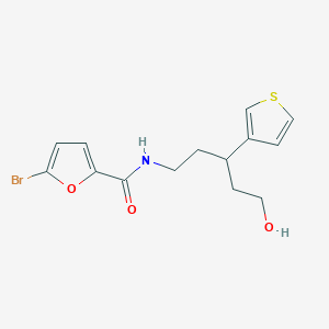 5-bromo-N-(5-hydroxy-3-(thiophen-3-yl)pentyl)furan-2-carboxamide