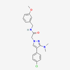 2-(4-(4-chlorophenyl)-3-(dimethylamino)-1H-pyrazol-1-yl)-N-(3-methoxybenzyl)acetamide