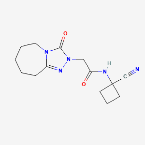 N-(1-cyanocyclobutyl)-2-{3-oxo-2H,3H,5H,6H,7H,8H,9H-[1,2,4]triazolo[4,3-a]azepin-2-yl}acetamide