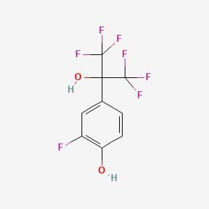 B2958027 2-Fluoro-4-(1,1,1,3,3,3-hexafluoro-2-hydroxypropan-2-yl)phenol CAS No. 2366994-49-0