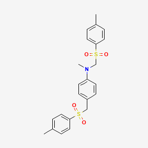 molecular formula C23H25NO4S2 B2958029 N-Methyl-N,4-bis[(4-methylbenzenesulfonyl)methyl]aniline CAS No. 194932-04-2
