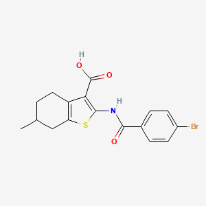 2-(4-Bromo-benzoylamino)-6-methyl-4,5,6,7-tetrahydro-benzo[b]thiophene-3-carboxylic acid