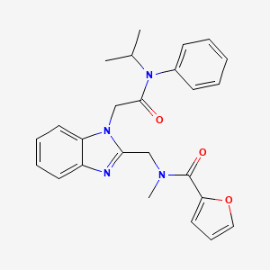 N-((1-(2-(isopropyl(phenyl)amino)-2-oxoethyl)-1H-benzo[d]imidazol-2-yl)methyl)-N-methylfuran-2-carboxamide
