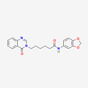 N-(1,3-benzodioxol-5-yl)-6-(4-oxoquinazolin-3-yl)hexanamide
