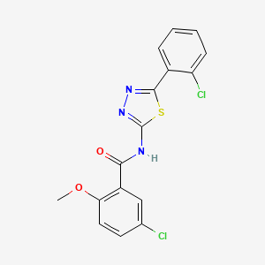 5-chloro-N-[5-(2-chlorophenyl)-1,3,4-thiadiazol-2-yl]-2-methoxybenzamide