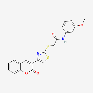 N-(3-methoxyphenyl)-2-{[4-(2-oxo-2H-chromen-3-yl)-1,3-thiazol-2-yl]sulfanyl}acetamide