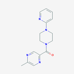 molecular formula C15H17N5O B2958096 2-methyl-5-[4-(pyridin-2-yl)piperazine-1-carbonyl]pyrazine CAS No. 1235657-08-5